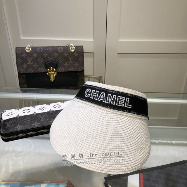 Chanel女士帽子 香奈兒空頂編織草帽  mm1078
